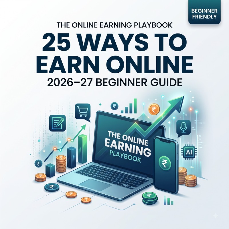 Online Earning Playbook 2026-27 | 25 Beginner-Friendly Ways to Make Money Online