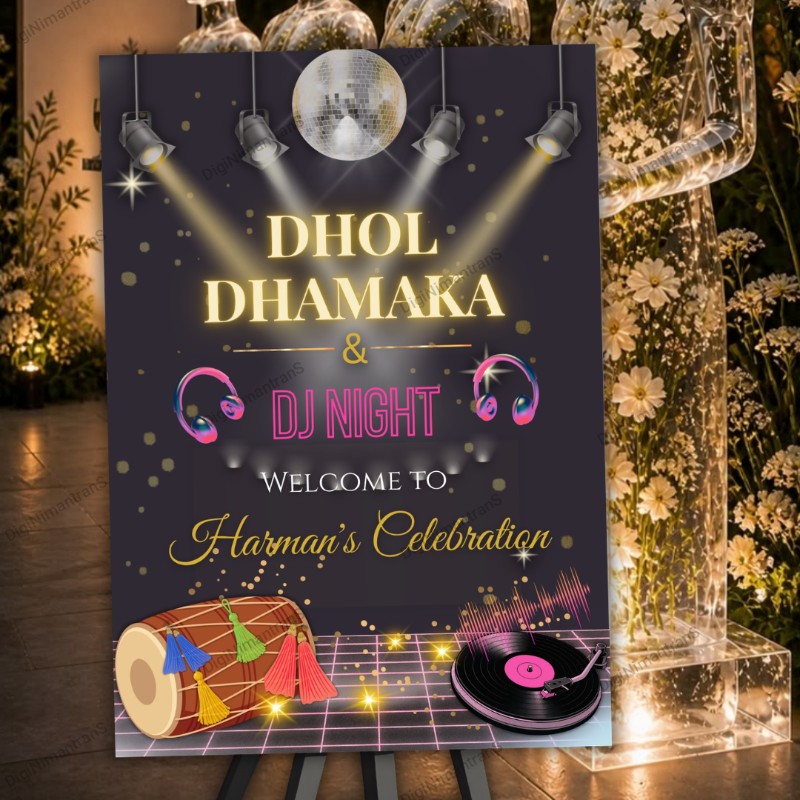 Personalized DJ Night Welcome Sign|Digital Download