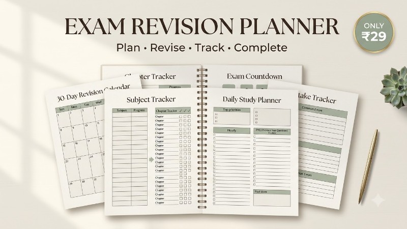 “Printable Exam Revision Planner PDF” 