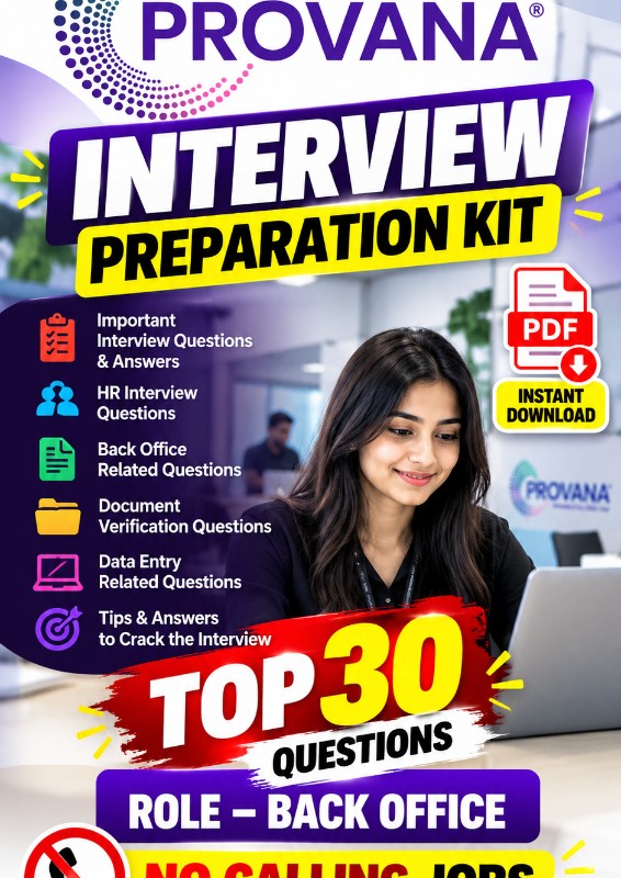 Provana Back Office Executive – Interview Preparation Kit