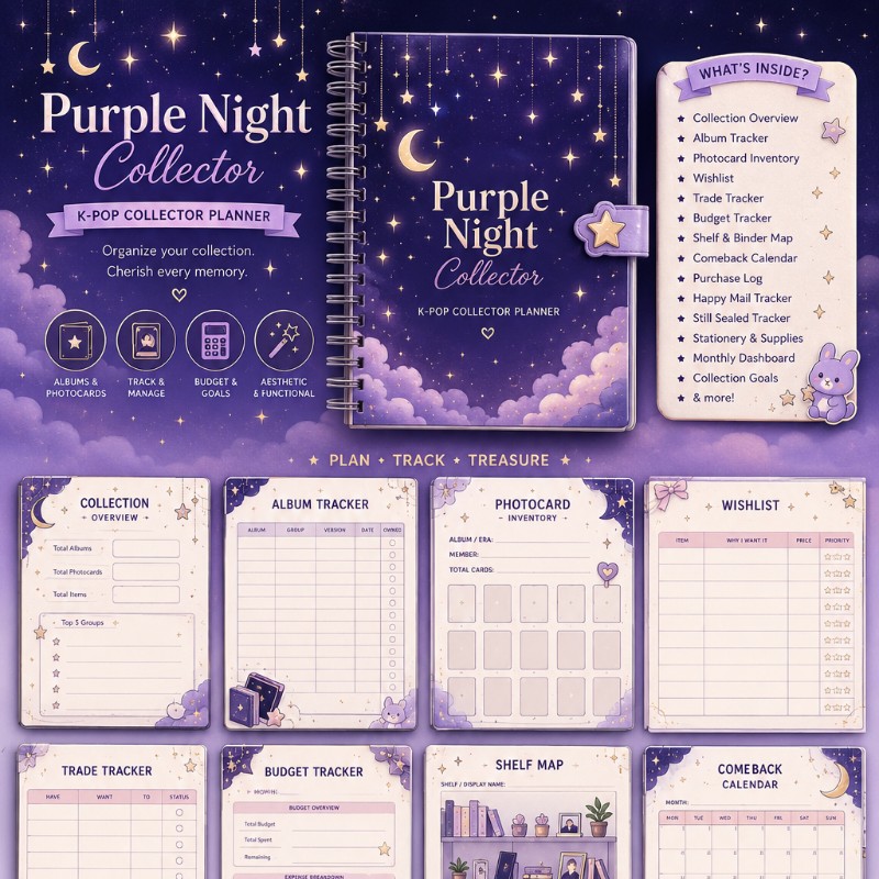 Purple Night Collector: K-Pop Collection Planner