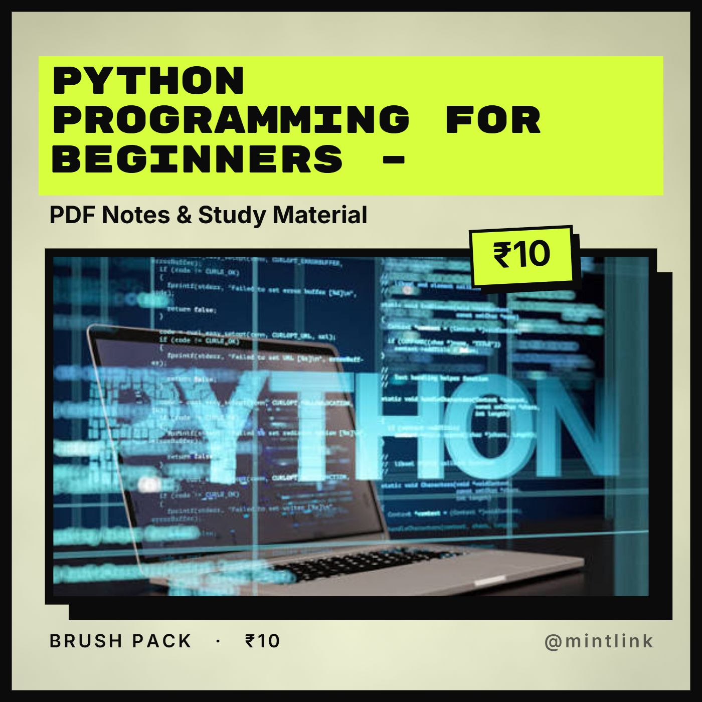 Python Programming for Beginners – Complete Study Notes & Practice Guide