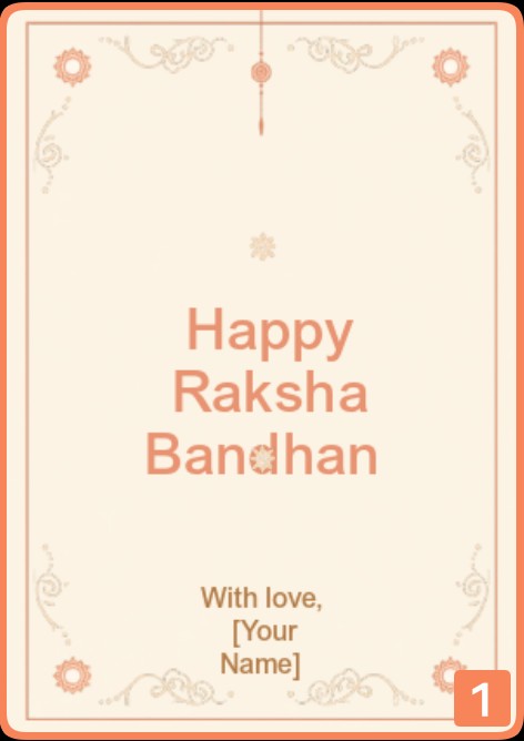 Raksha Bandhan Wishes template