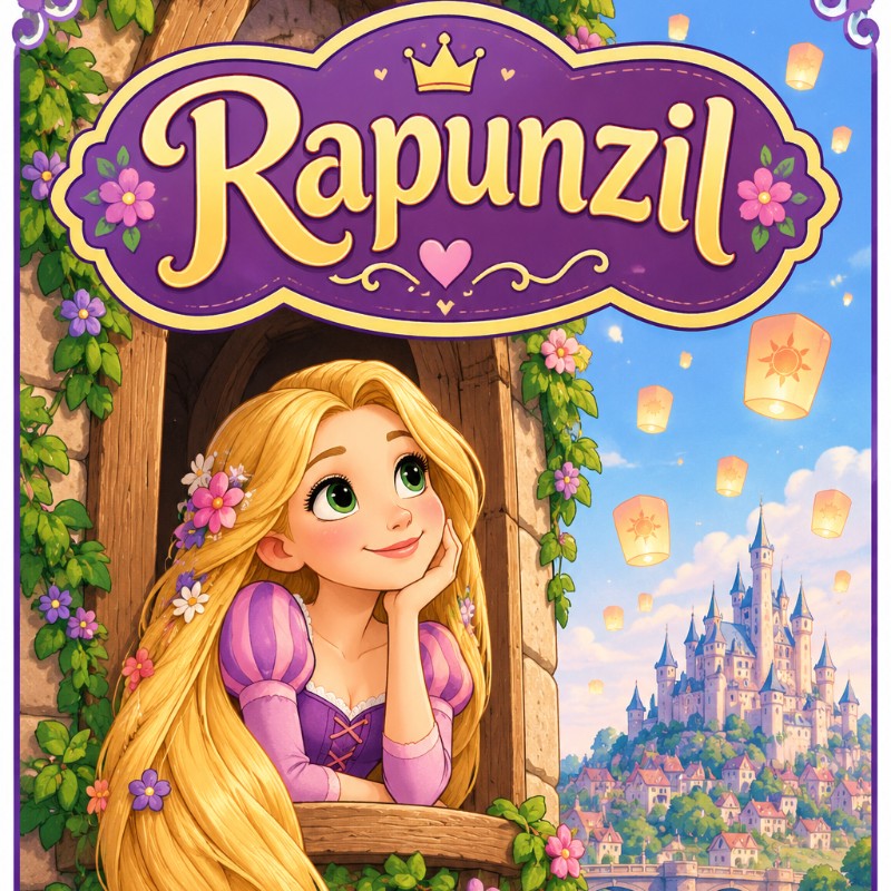 Rapunzil Princess Colouring Book – Cute Fairytale PDF