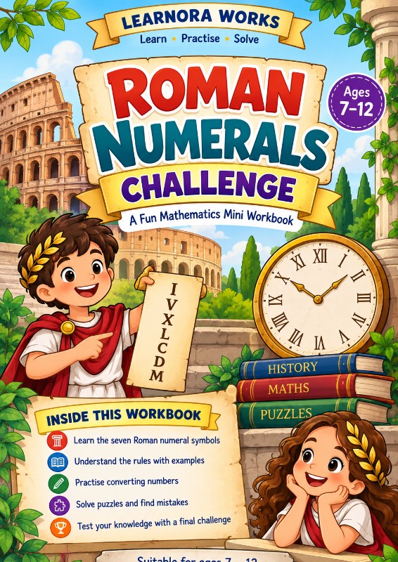 Roman Numerals Challenge | Fun Maths Workbook for Kids