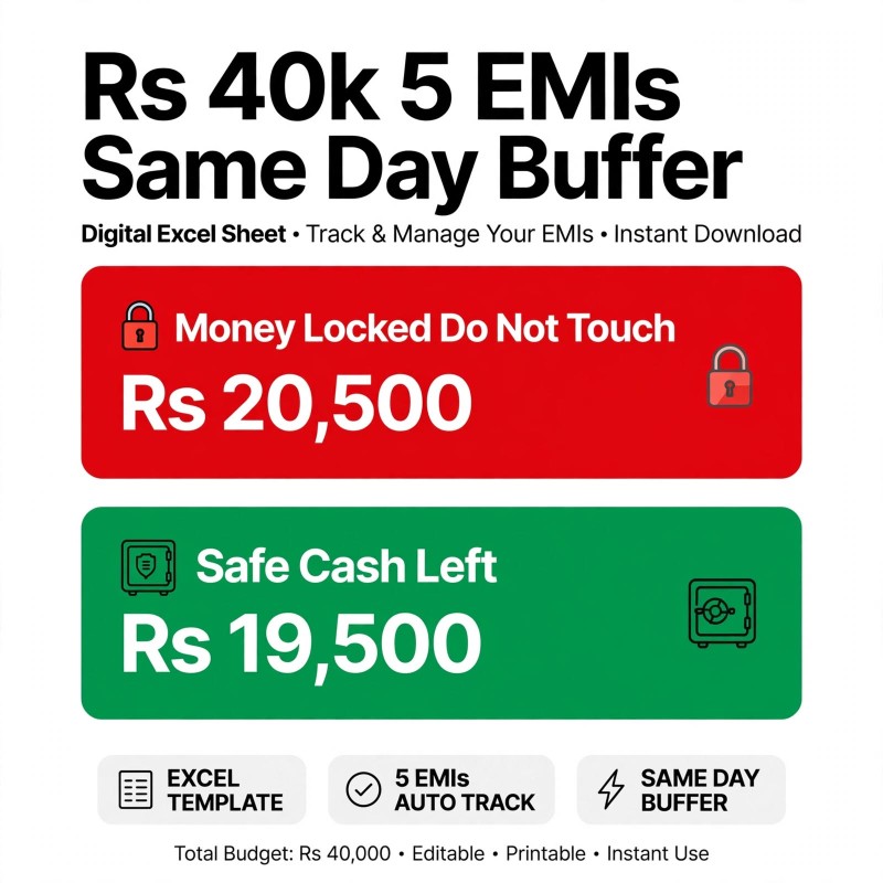Rs 40k 5 EMIs Same Day Buffer - Peace Indicator