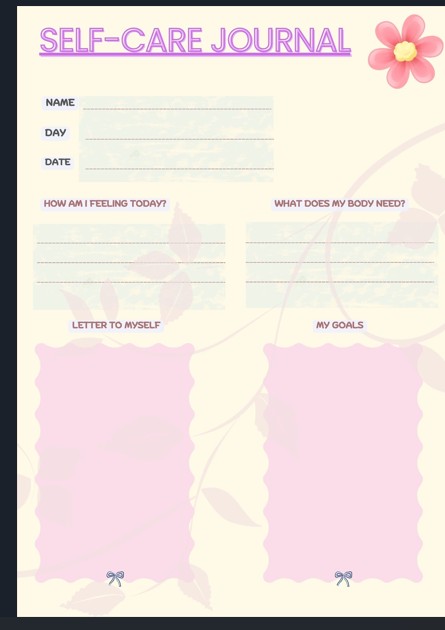 Self-Care Journal Printable | Daily Self-Care & Reflection PDF