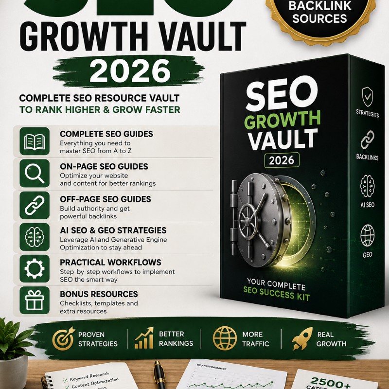 SEO Guides,AI, On-Page & Off-Page SEO + 2,500+ Categorized Backlink Sources