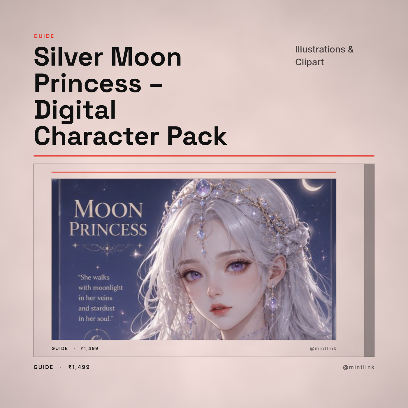 Silver Moon Princess – Digital Character Pack