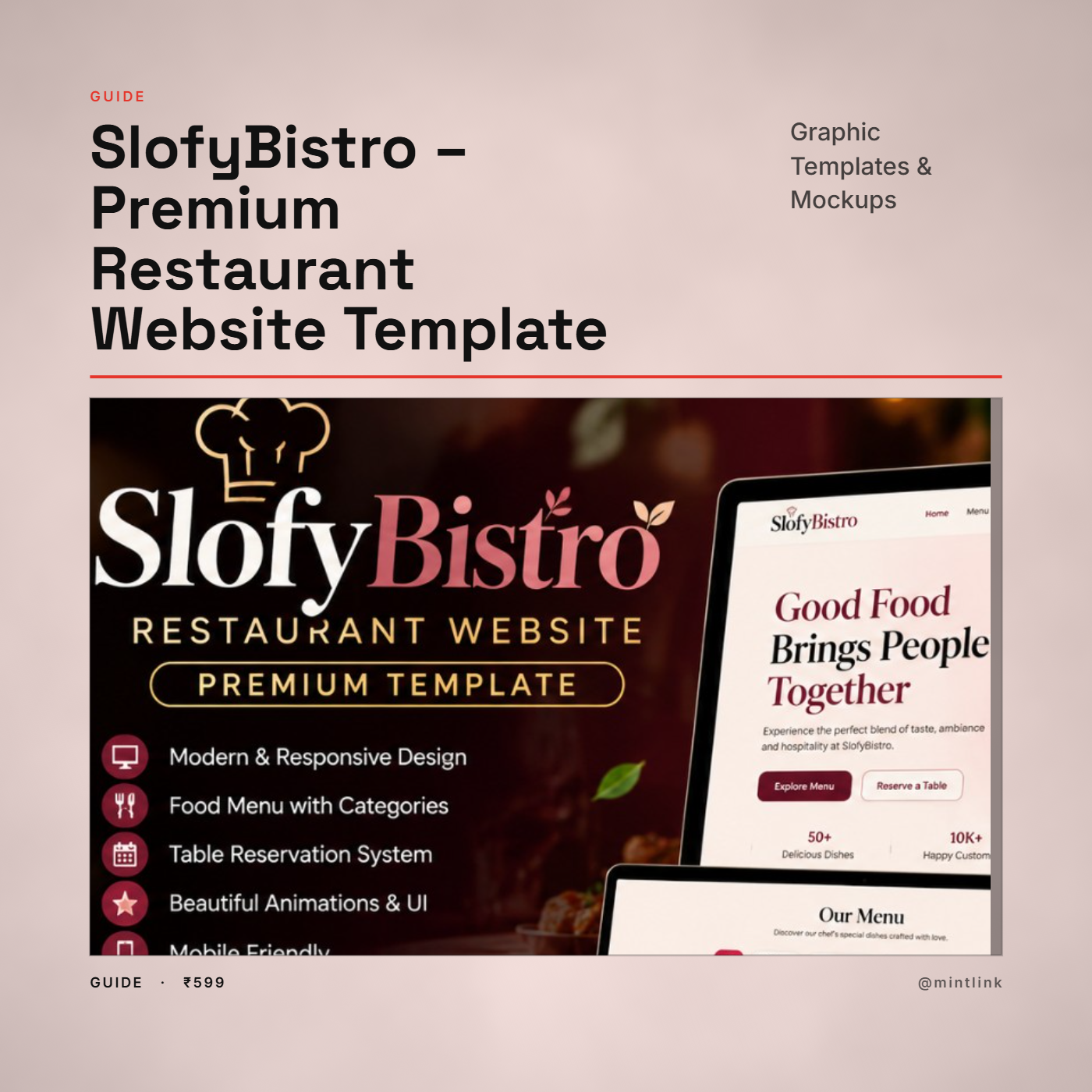 SlofyBistro – Premium Restaurant Website Template
