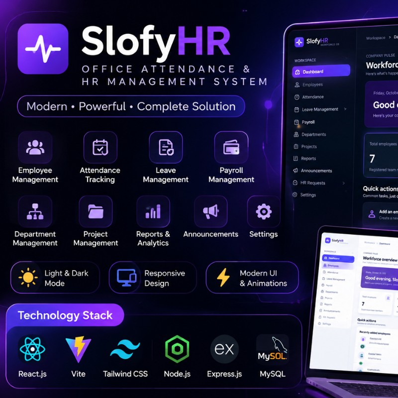 SlofyHR – Office Attendance & HR Management System