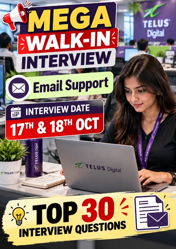 📚 TELUS Digital Noida – Customer Support (Chat Process) Interview Preparation Kit