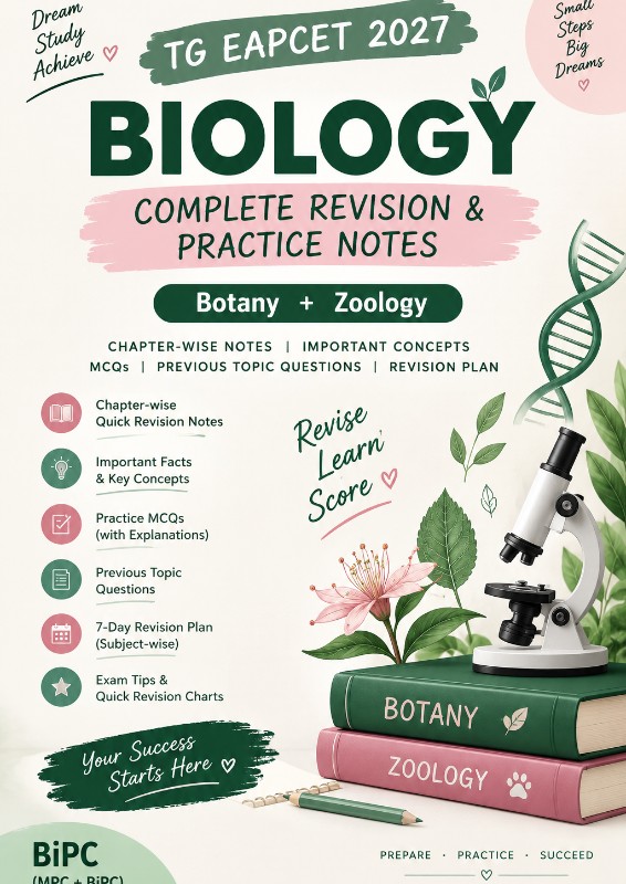 TG EAPCET 2027 Biology Revision & Practice Notes | BiPC