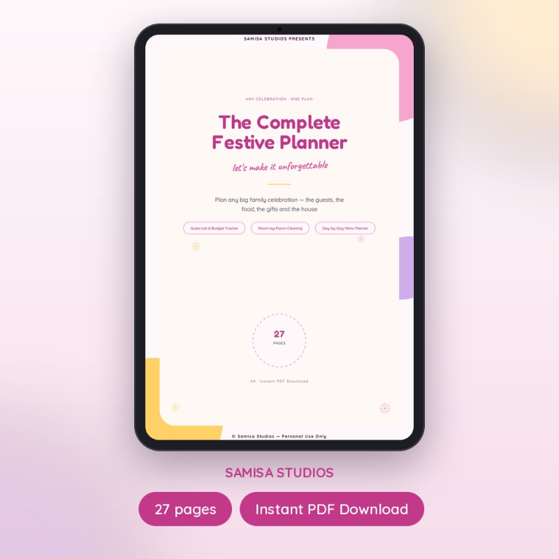 The Complete Indie Festive Planner | 28 Page Planner Guide and Tracker