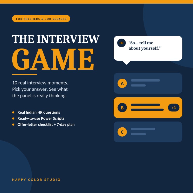 The Interview Game: Choose-Your-Answer Book for Freshers (English PDF)