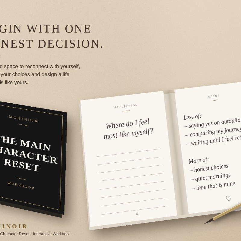 The Main Character Reset Workbook | Mohinoir