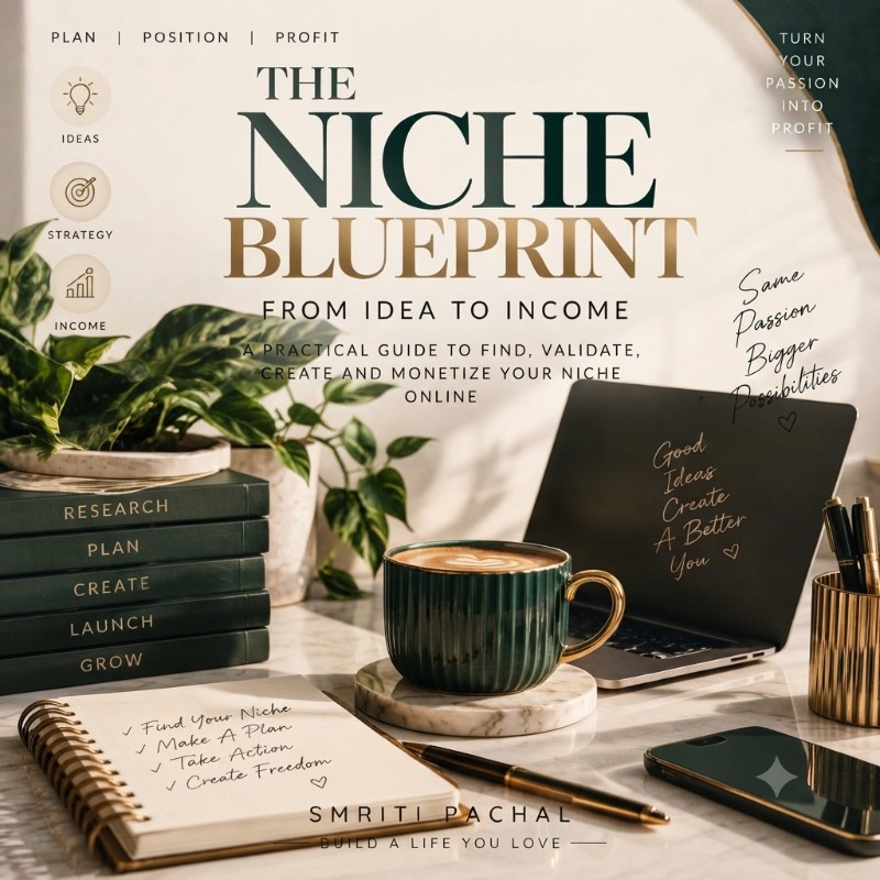 THE NICHE BLUEPRINT  (Find Your Niche. Build Your Brand. Turn Your Ideas Into Income)