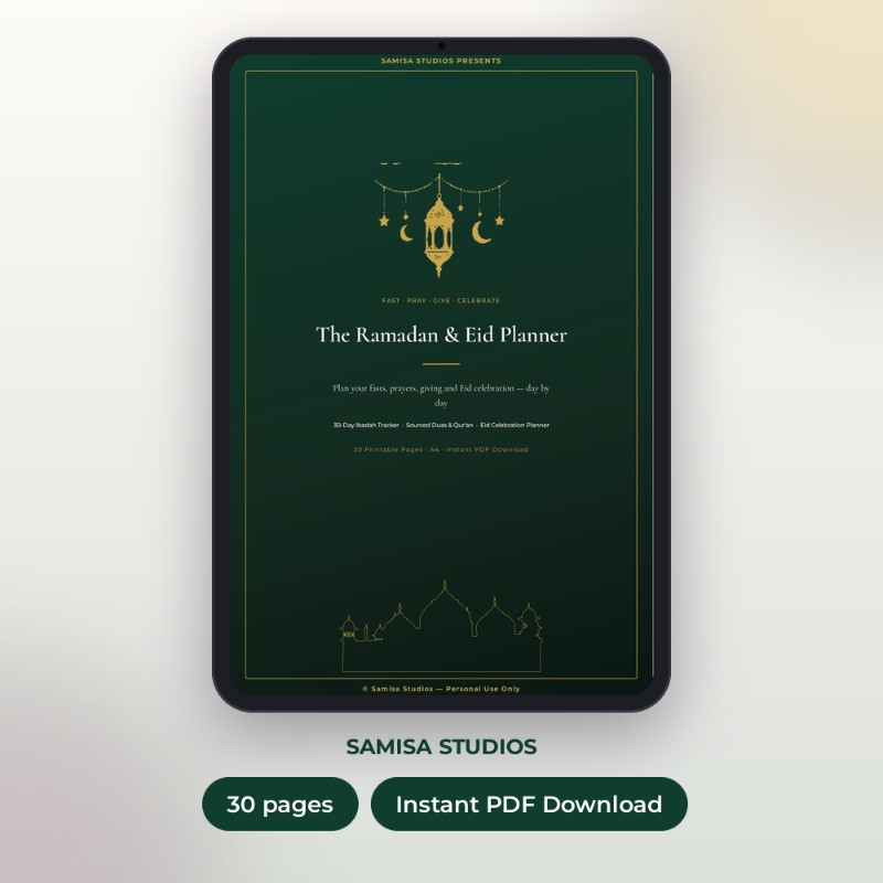 The Ramadan & Eid Planner | 30 Page Printable PDF