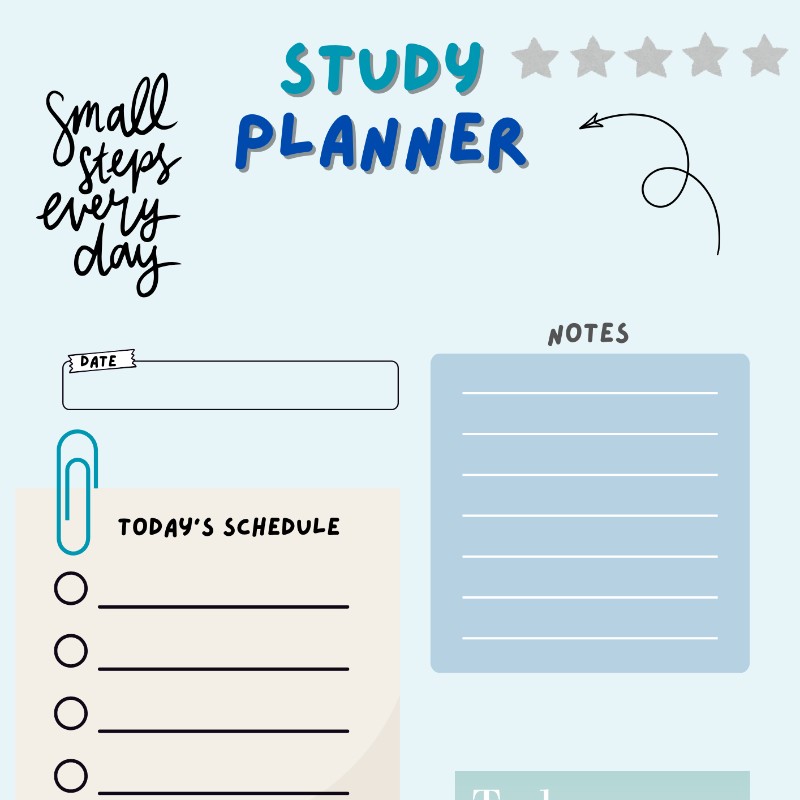 The Ultimate Pastel Study Planner | Printable Student Planner, Daily To-Do List & Notes Section