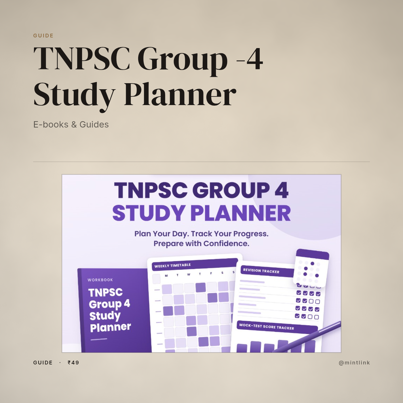 TNPSC Group -4 Study Planner 