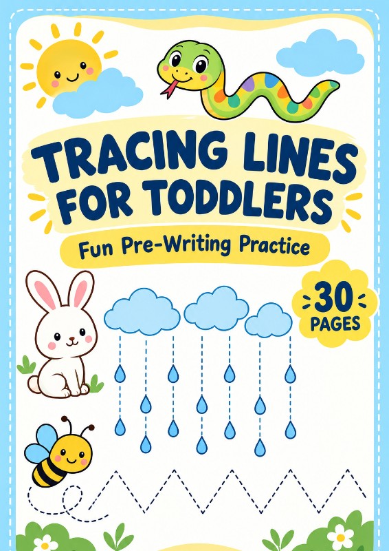 Toddlers Tracing line book
