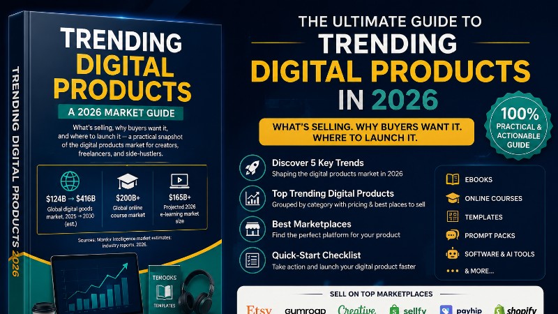 Trending Digital Products 2026 – Complete Market Guide for Creators & Entrepreneurs