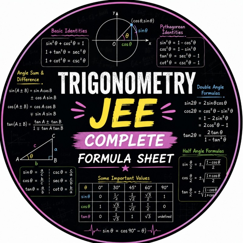 Trigonometry formula sheet 