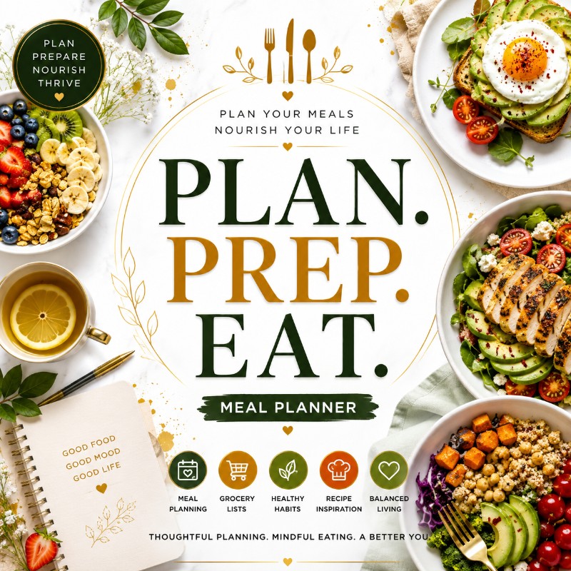 Ultimate Meal Planner | Printable PDF | Meal Planning, Grocery Lists & Food Tracker
