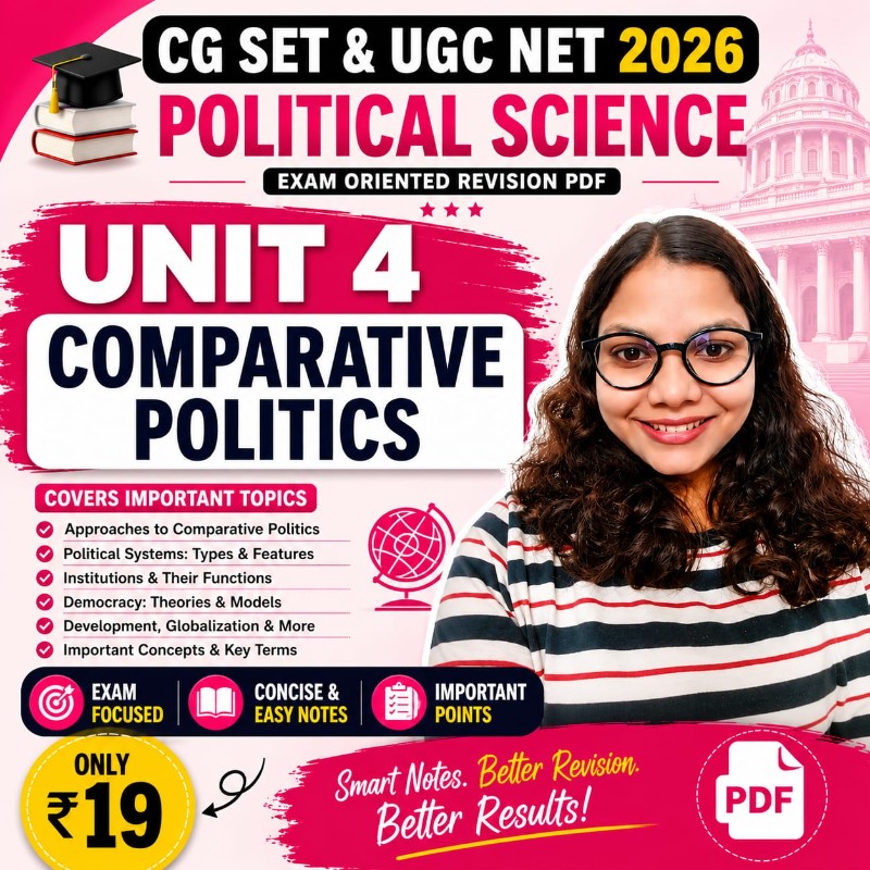 Unit 4 – Comparative Politics | CG SET & UGC NET 2026 Political Science  Exam-Oriented Revision PDF