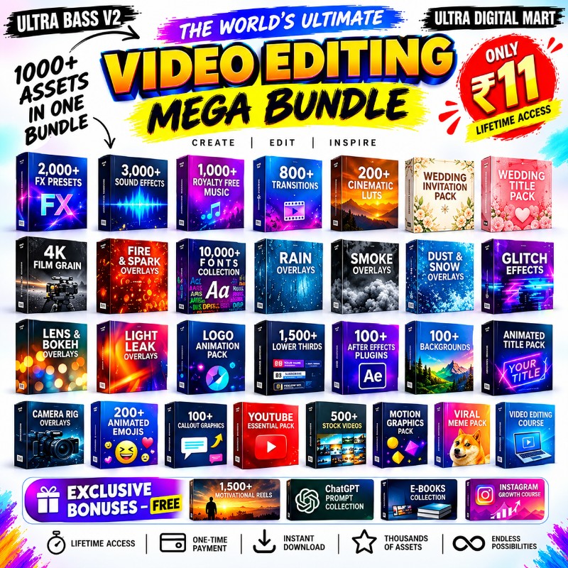 🎬 VIDEO EDITING MEGA BUNDLE
