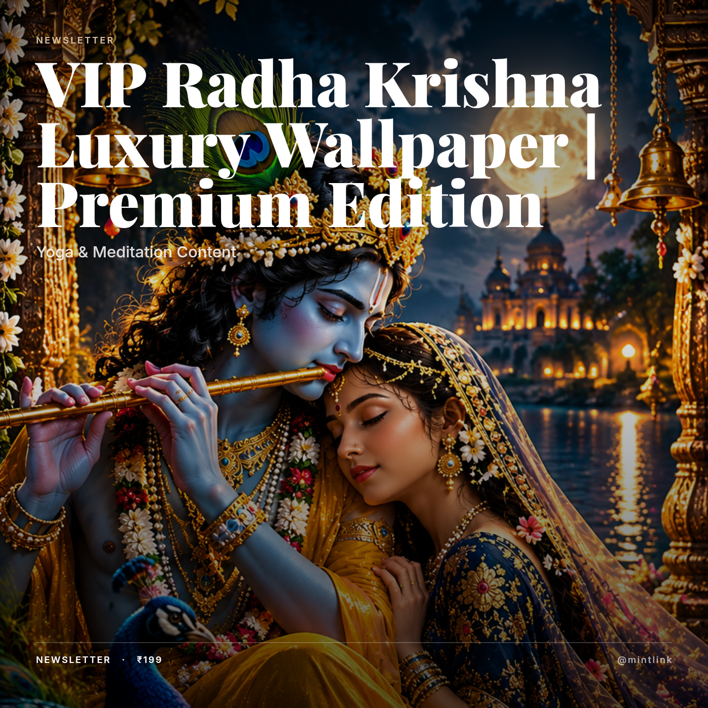 VIP Radha Krishna Luxury Wallpaper | Premium Edition