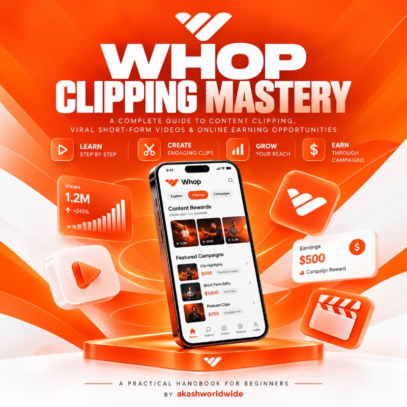 WHOP CLIPPING MASTERY 📘 | The Complete Beginner’s Guide to Content Clipping
