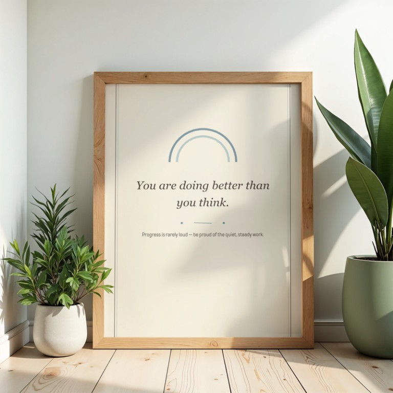 You Are Doing Better Than You Think – Boho Arch Wall Art Print